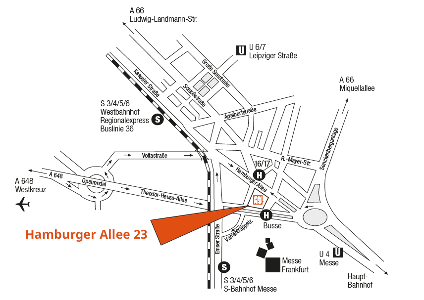 Anfahrt und Wegbeschreibung zur Anni-Albers-Schule